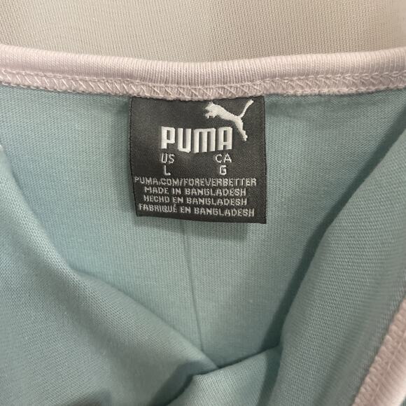 NWT Girl’s Puma Jersey Sleeveless Romper Size L (10/12) Turquoise $30 Orig - Picture 3 of 6